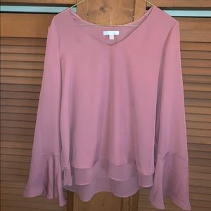 Long Sleeve Blouse w/ Lace & Ruffles